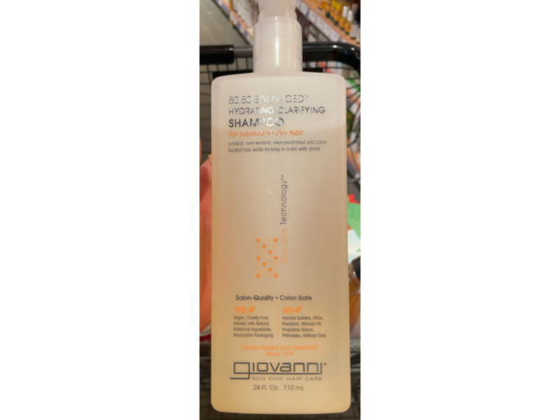 Giovanni 50:50 Balanced Hydrating Clarifying Shampoo, 24 fl oz/710 mL