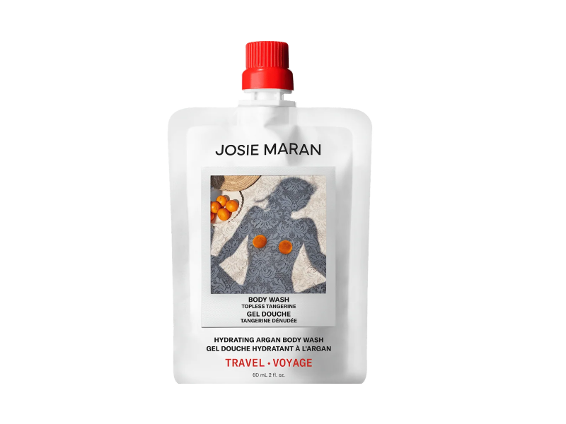 Josie Maran Hydrating Body Wash, Topless Tangerine, 2 fl oz/60 mL