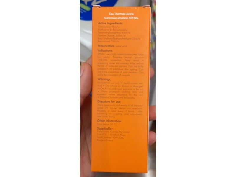 Avene Face Sunscreen Emulsion, SPF 50+, 50 mL