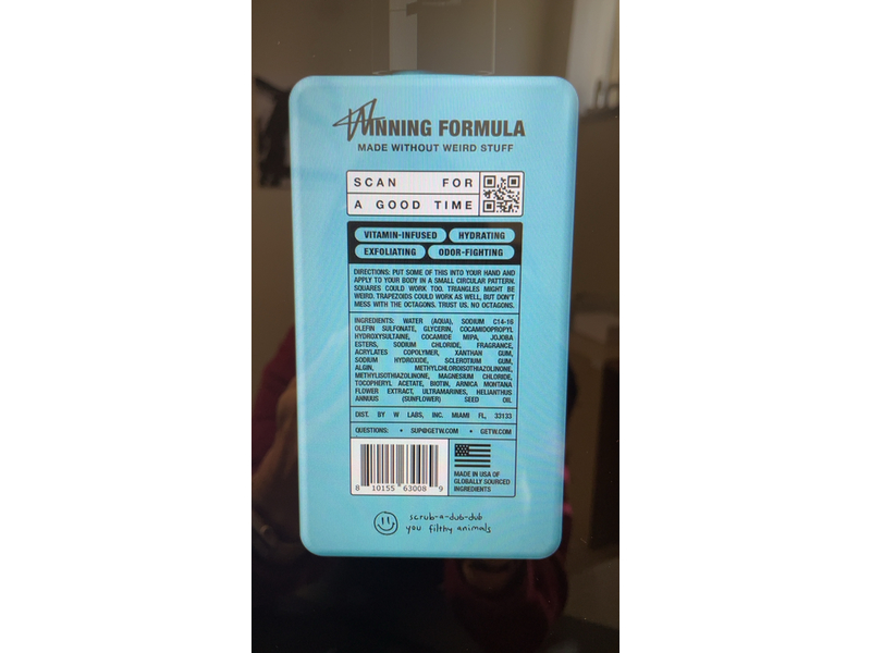 Get W Vitamin-Infused Body Wash, Wave Baker, 18.0 fl oz/532 mL