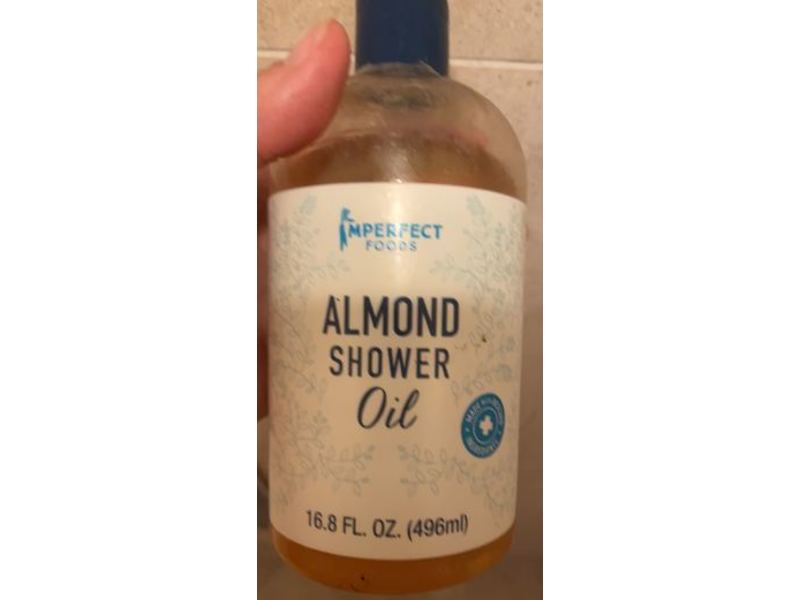 Imperfect Foods Shower Oil, Almond, 16.8 fl oz/496 mL