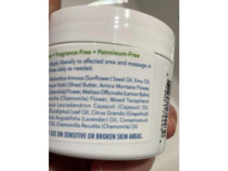 Emu Joy Banish My Pain Relief Balm, Arnica, Camphor & Emu Oil, 2 oz/57.6 g