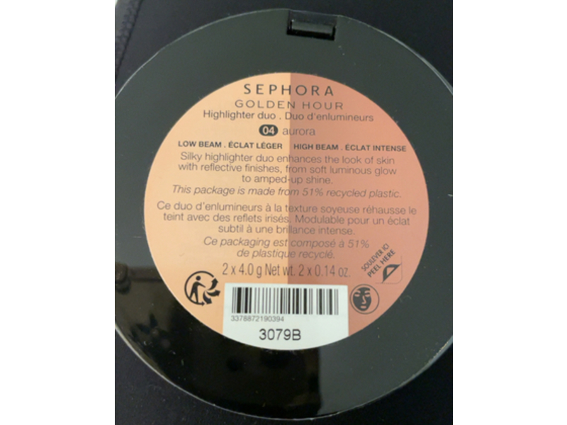 Sephora Collection Golden Hour Highlighter Duo, 04 Aurora, 0.14 oz/4 g