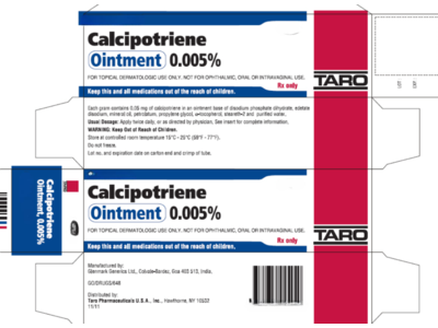 Calcipotriene Ointment 0.005%, 60 g, Taro Pharmaceuticals (RX)