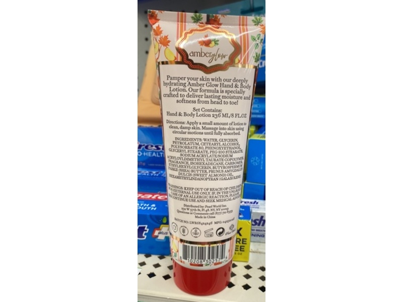 Amber Glow Moisturizing Hand & Body Lotion, Apple Orchard Scent, 8 fl oz/236 mL
