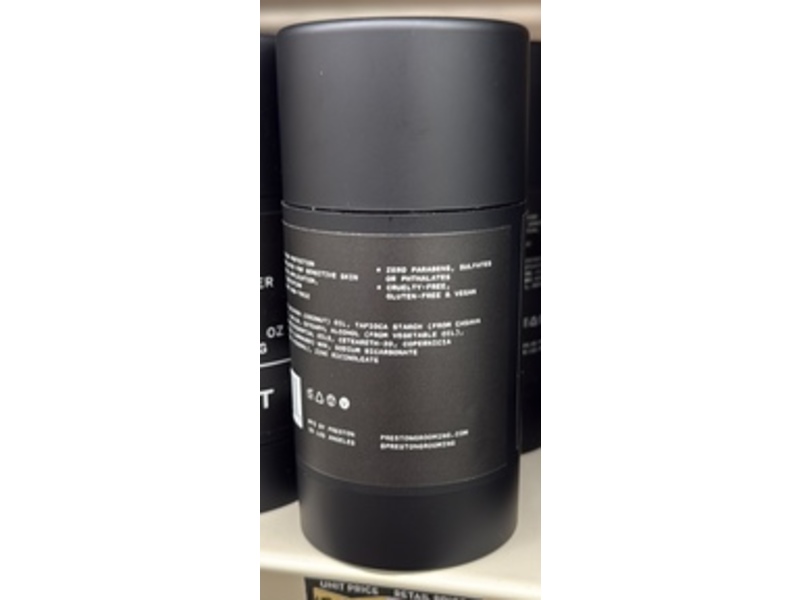 Preston Deodorant, Leather, 2.9 oz/82 g