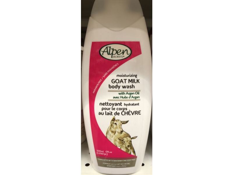 Alpen Secrets Moisturizing Body Wash, Goat Milk, 17 fl oz/500 mL