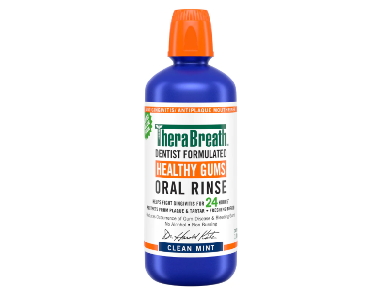 Thera Breath Healthy Gums Oral Rinse, Clean Mint, 33.8 fl oz/1 L
