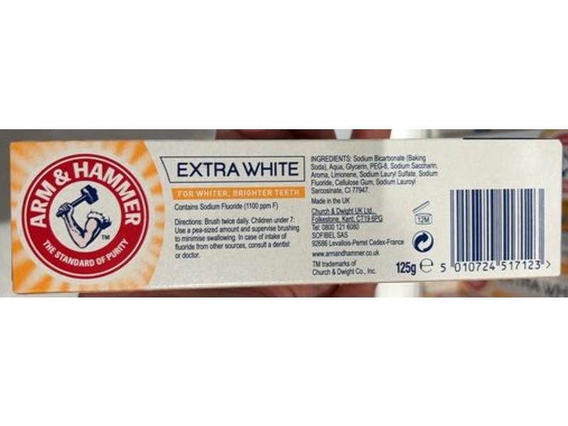 Arm & Hammer Extra White Toothpaste, 125 g
