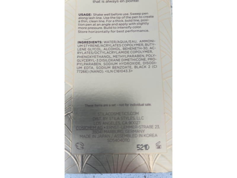 Stila Two Can Play Eye Liquid Liner Set, Intense Black, 0.016 fl oz/0.5 mL