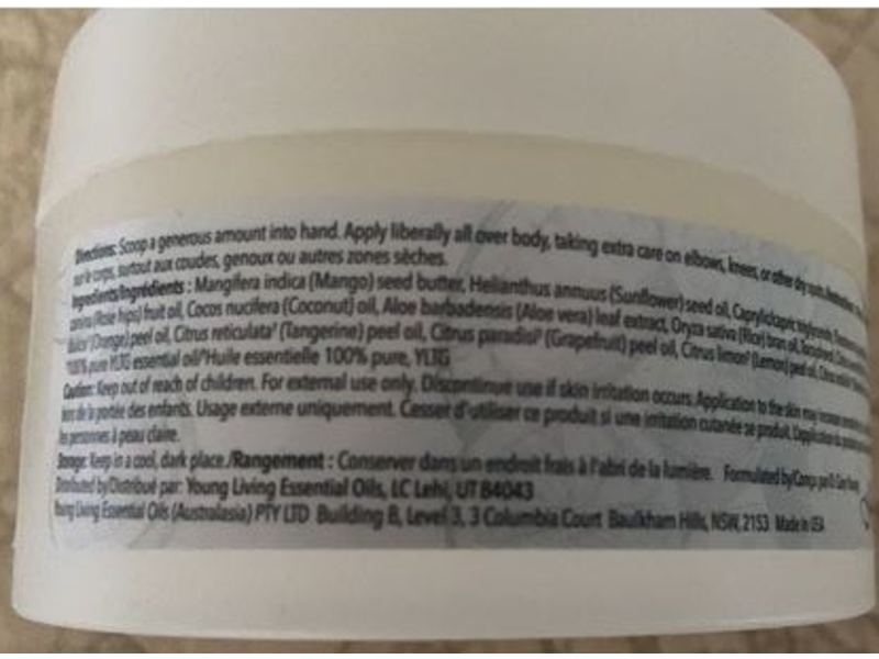 Young Living Replenishing Body Butter, Coconut-Lime, 2.82 oz/80 g