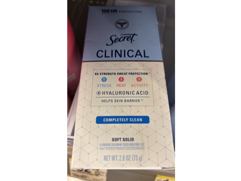 Secret Clinical Hyaluronic Acid Soft Solid Antiperirant & Deodorant, 2.6 oz/73 g