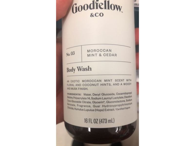 Goodfellow & Co Body Wash, Moroccan Mint & Cedar, No. 03, 16 fl oz/473 mL
