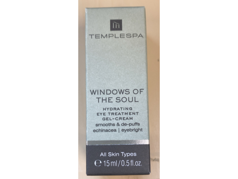 Temple Spa Windows Of The Soul Hydrating Eye Treatment, Gel Cream, 0.5 fl oz/15 mL
