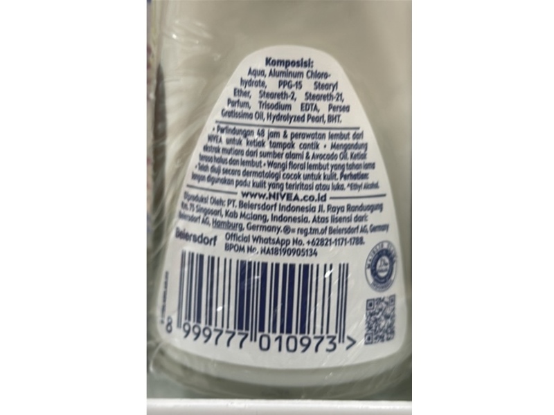 Nivea Deodorant, Pearl & Beauty, 50 mL, Pack Of 2