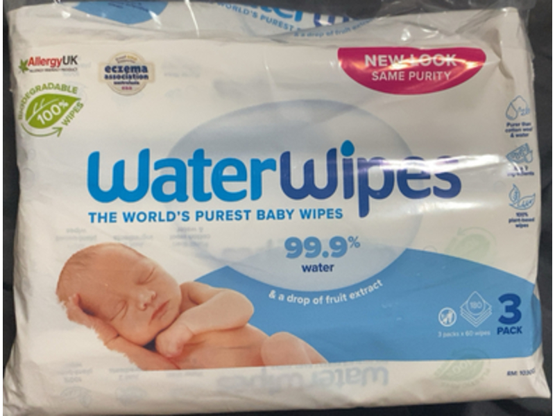 WaterWipes Baby Wipes, Pack Of 3