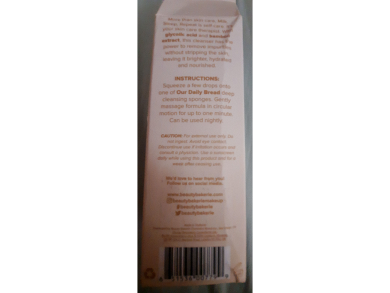 Beauty Bakerie Milk, Sleep, Repeat Glycolic Facial Cleanser, 4.1 fl oz/120 mL