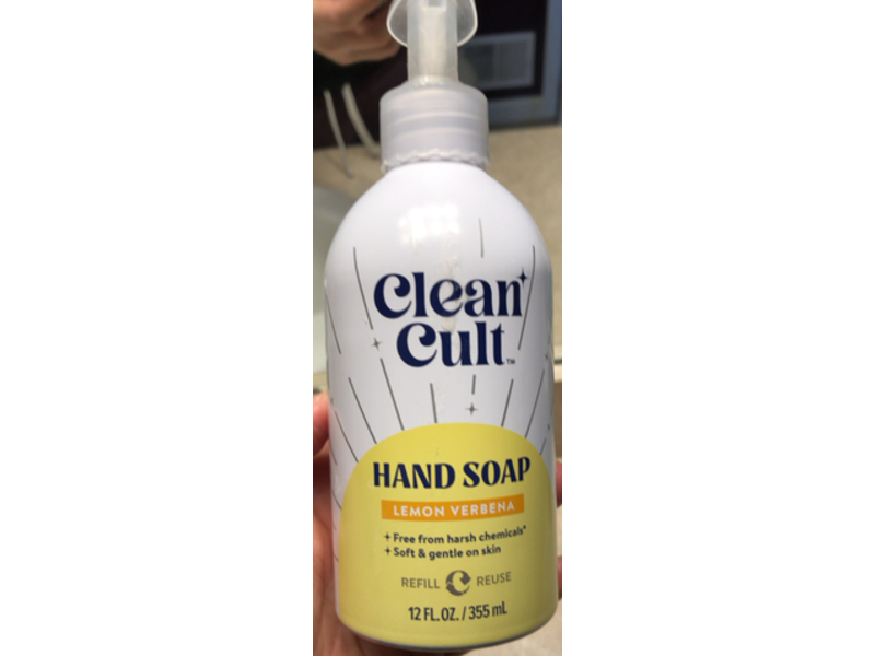 Clean Cult Hand Soap, Lemon Verbena, 12 fl oz/355 mL