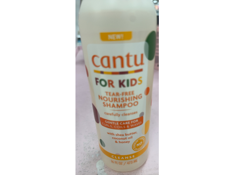 Cantu for Kids Nourishing Shampoo, Shea Butter + Coconut Oil & Honey, 16 fl oz/473 mL