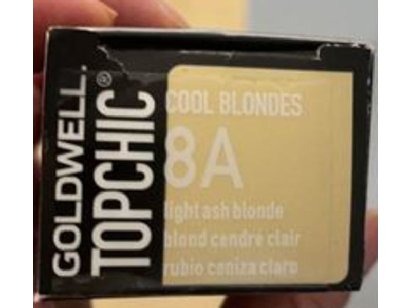 Goldwell Topchic Hair Dye, 8A Light Ash Blonde, 2.1 oz/60 g