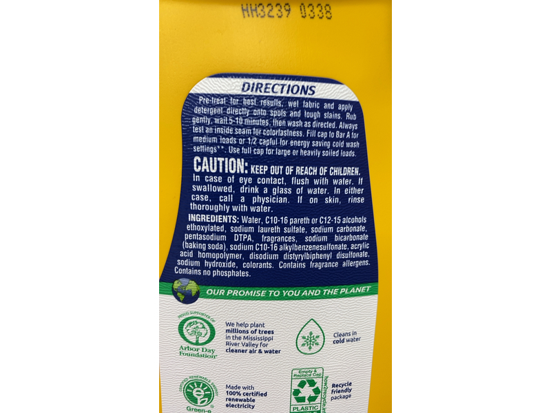 Arm & Hammer Powerfully Clean Liquid Laundry Detergent, Clean Burst, 105 Loads, 105 fl oz/3.10 L.