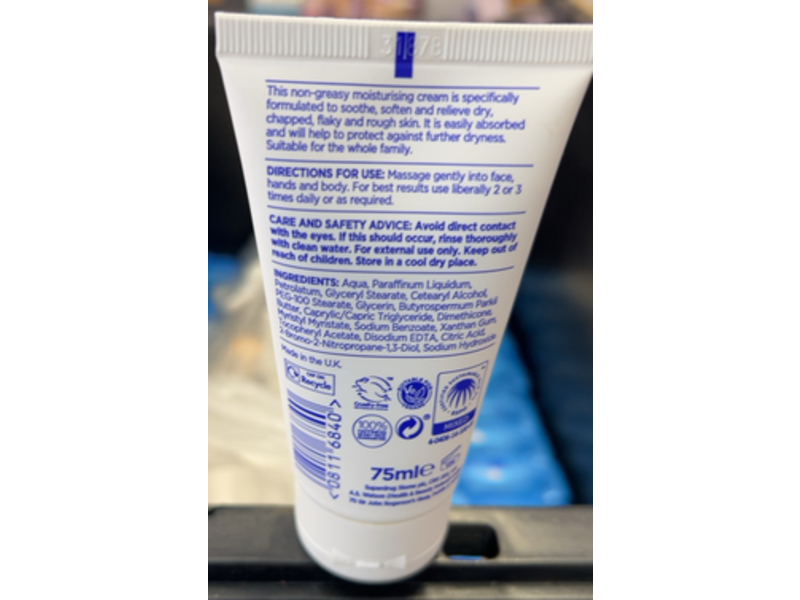 Superdrug Dry Skin Cream, 75 mL