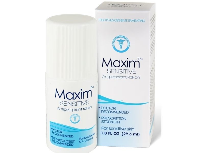 Maxim Sensitive Antiperspirant Roll On, Sensitive Skin, 1.0 fl oz/29.6 mL