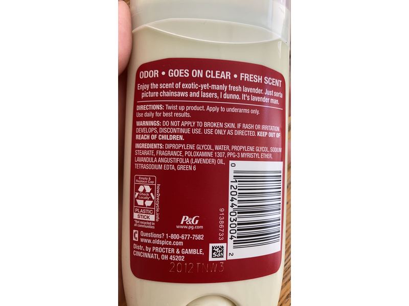 Old Spice Wilderness Deodorant, Lavender, 3.0 oz/85 g