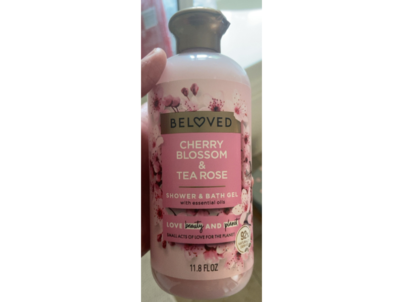 Beloved Shower Bath Gel Body Wash, Cherry Blossom & Tea Rose, 11.8 fl oz