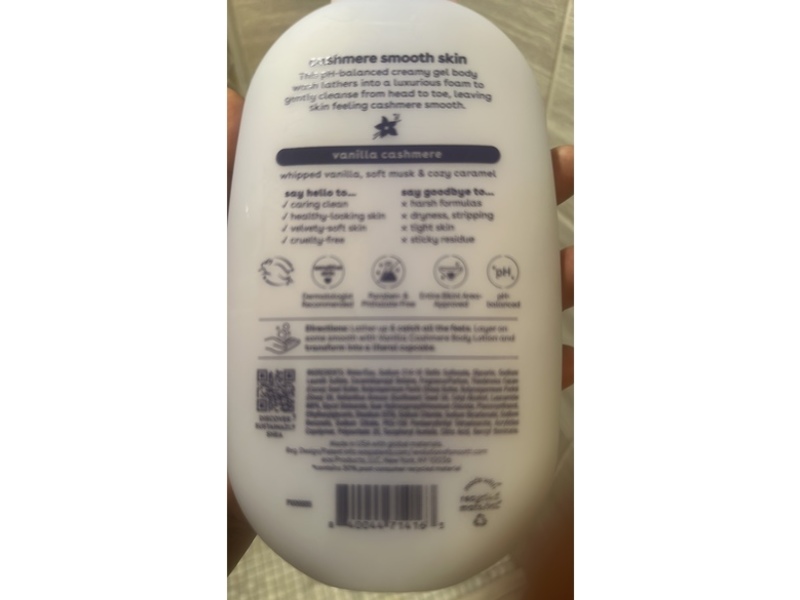 EOS Shea Better Cashmere Body Wash, Vanilla Cashmere, 16 fl oz/473 mL