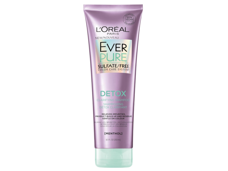 L'oreal Paris Ever Pure Scalp Care + Detox Shampoo, Sulfate Free, 8.5 fl oz/250 mL