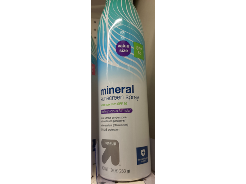 Up & Up Mineral Sunscreen Spray, SPF 50, Reef-Conscious Formula, 10 oz/283 g