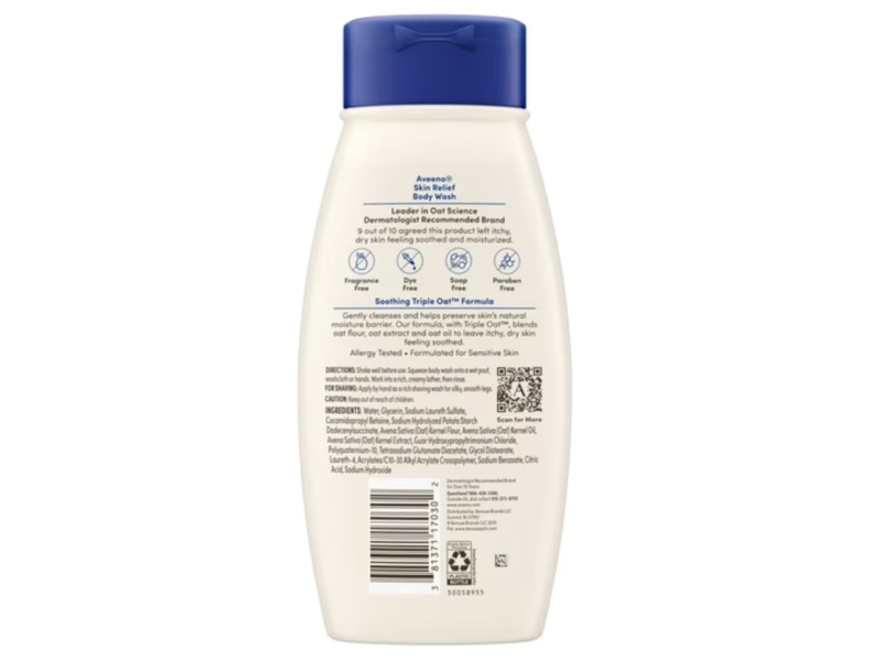 Aveeno Skin Relief Body Wash, 18 fl oz/532 mL