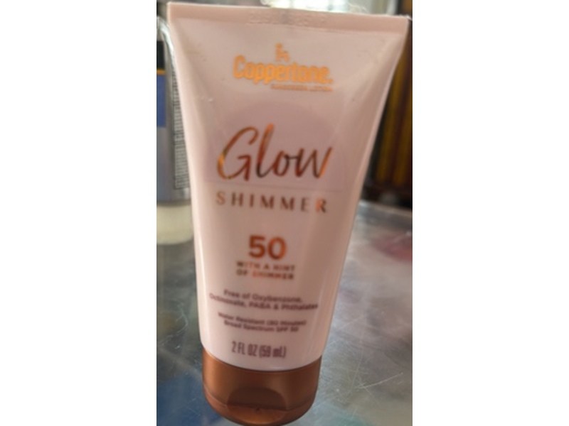Coppertone Glow Shimmer Sunscreen Lotion, SPF 50, 2 fl oz/58 mL