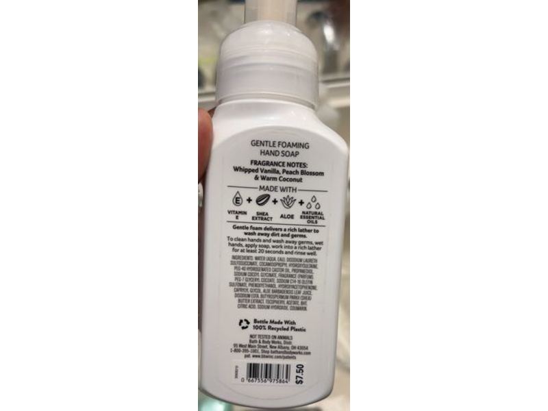 Bath & Body Works Gentle & Clean Foaming Hand Soap, Vanilla Coconut, 8.75 fl oz/259 mL