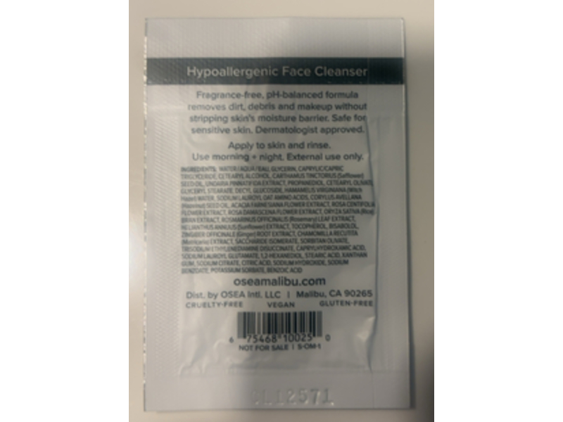 Osea Ocean Cleansing Milk, 0.06 fl oz/2 mL