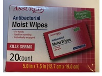 Assured Antibacterial Moist Wipes, Vitamin E & Aloe, 20 Count - Image 3