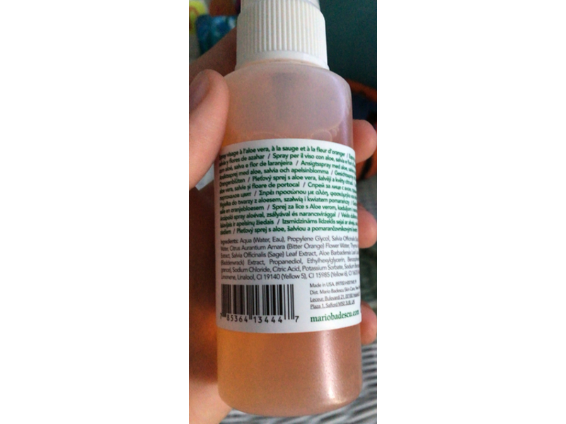 Mario Badescu Skin Care Facial Spray, Aloe, Sage & Orange Blossom,2 fl oz/59 mL