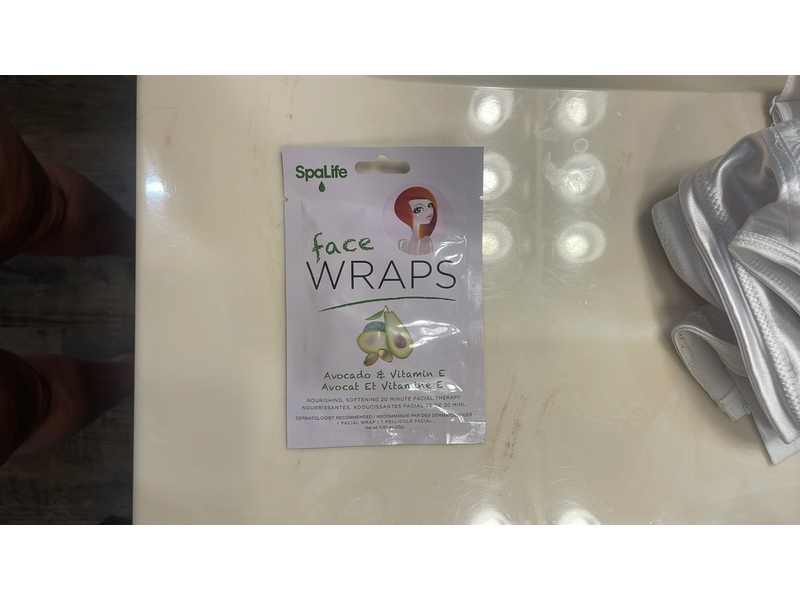 Spa life Face Wraps, Avocado, 0.81 oz, 1 Count
