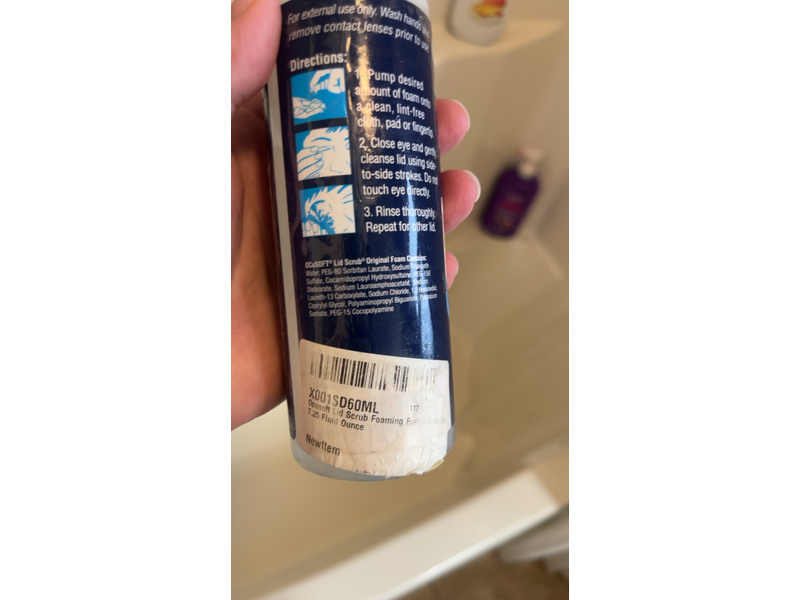 OCuSOFT Lid Scrub Original Foaming Eyelid Cleanser, 7.25 fl oz/215 mL