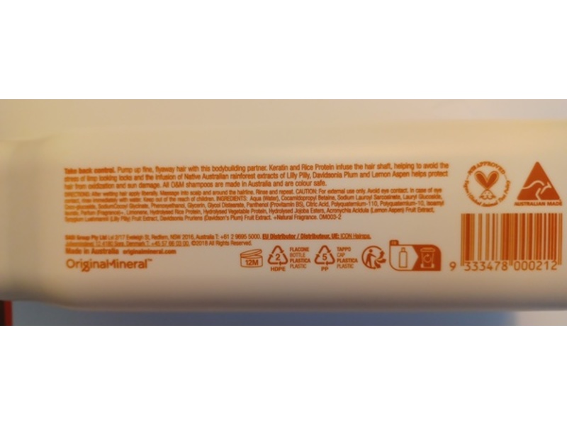 Original & Mineral Fine Intellect Shampoo, 11.8 oz/350 mL