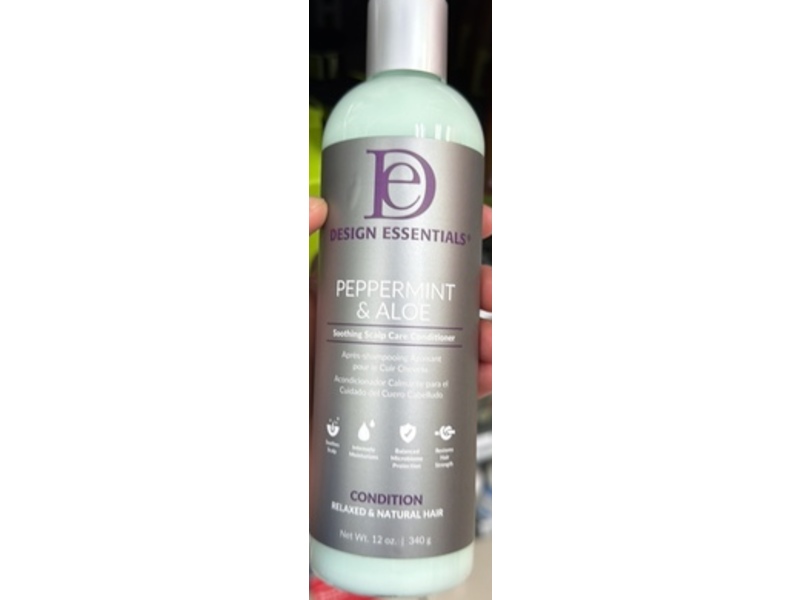 Design Essentials Soothing Scalp Care Conditioner, Peppermint & Aloe, 12 fl oz/340 g