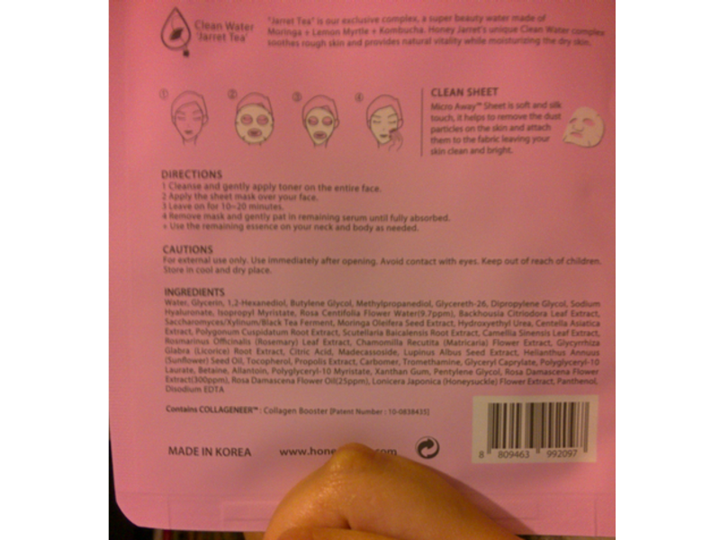 Honey Jarret Super Beau'tea Mask, Rose, 0.84 fl oz/25 mL, 1 Count