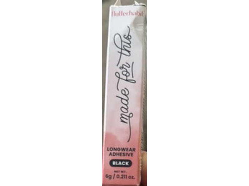 FlutterHabit Made For This Longwear Adhesive, Black, 0.211 oz/6 g