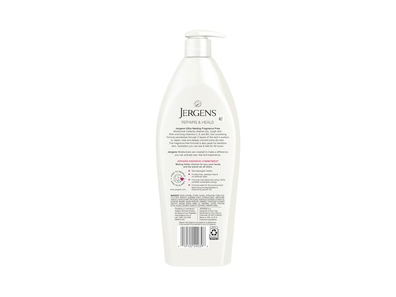 Jergens Hand and Body Lotion, Ultra Healing, Fragrance Free 21 Oz