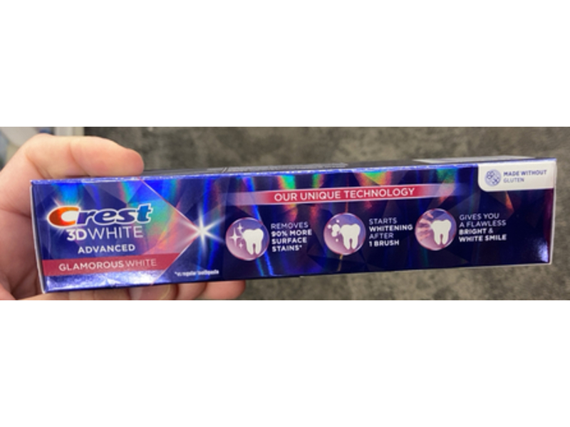 Crest 3D Glamorous White Toothpaste, Glamorous White, 3.8 oz/107 g