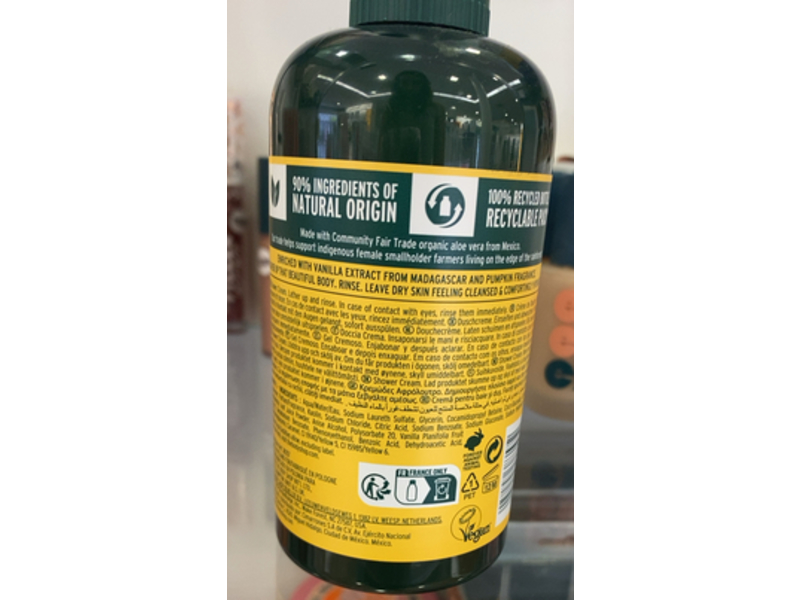 The Body Shop Shower Cream, Vanilla Pumpkin, 8.4 fl oz/250 mL