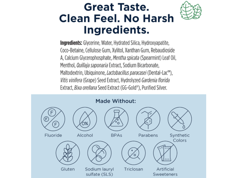 Designs For Health Periobiotic Silver Toothpaste, Spearmint, 4 oz/113 g