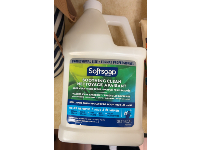 Softsoap Soothing Clean Hand soap, Aloe Vera Fresh, 128 fl oz/3.78 L