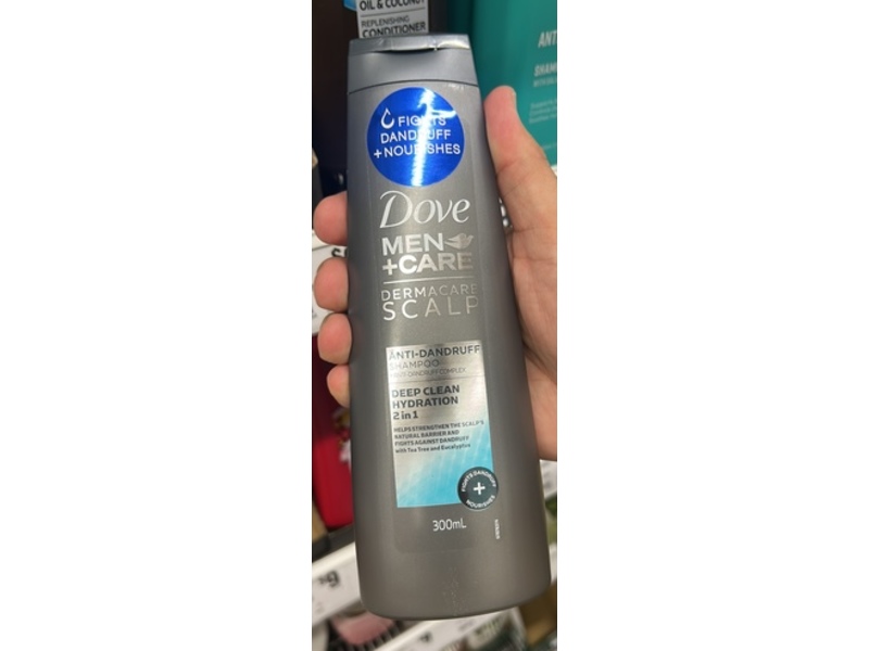 Dove Men + Care Derma Care Deep Hydration Anti-Dandruff Shampoo, 300 mL
